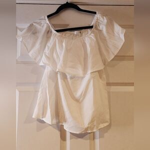 NWT Sherosa white lightweight off the shoulder blouse M